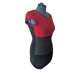 BeBop Color Block Bodycon Dress Red Gray Black Fitted Career‎ Party